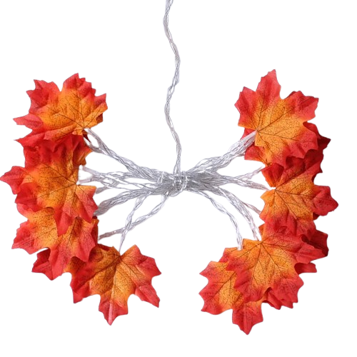 Artificial Maple Leaf Lantern Garland