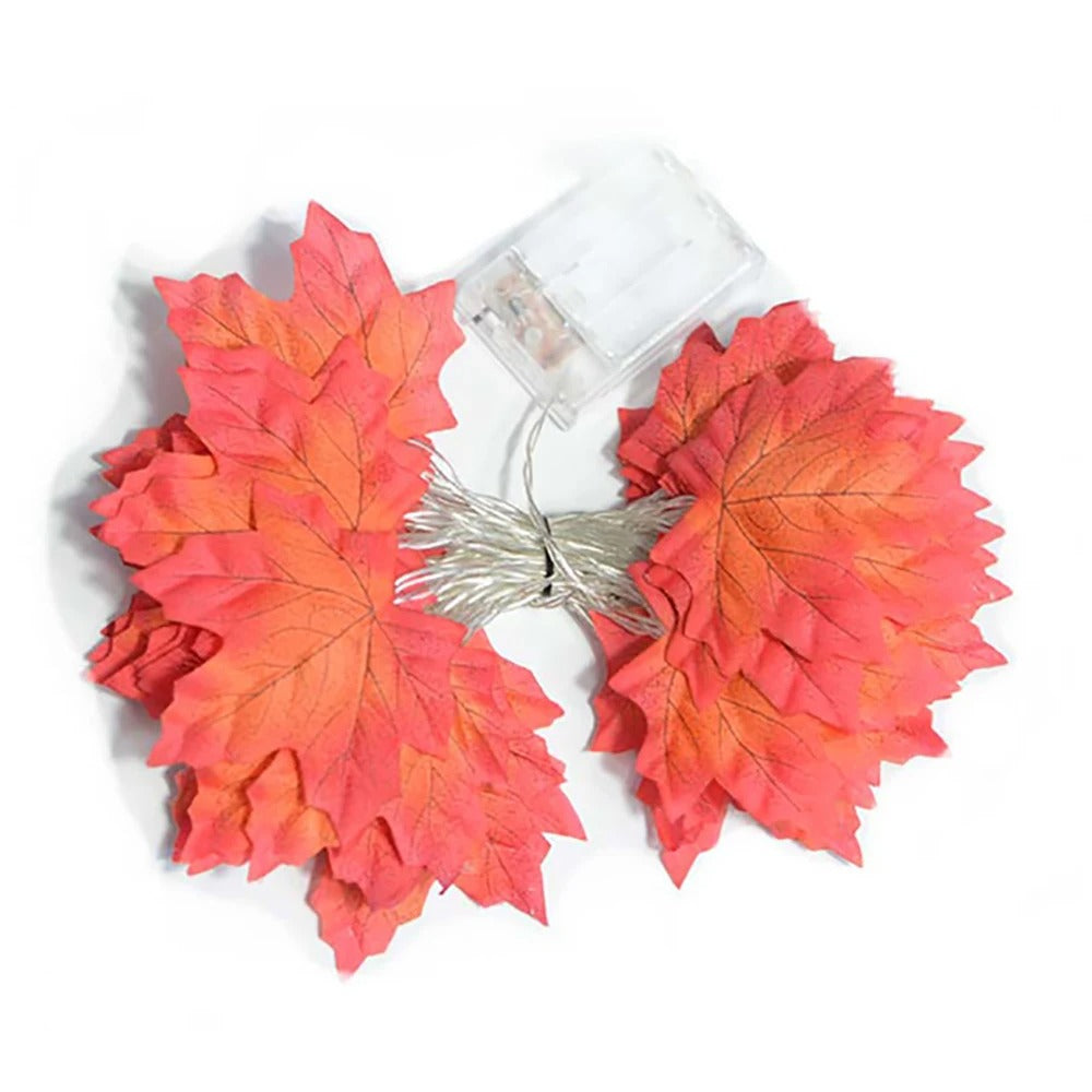 Artificial Maple Leaf Lantern Garland