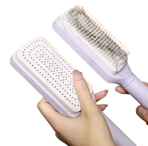 Drehbare selbstreinigende Haarbürste