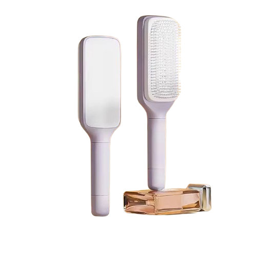 Drehbare selbstreinigende Haarbürste