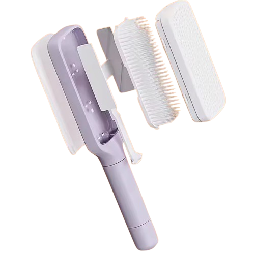 Drehbare selbstreinigende Haarbürste