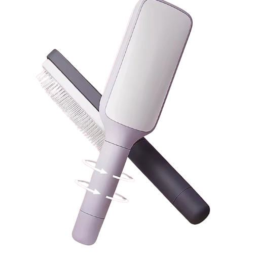 Drehbare selbstreinigende Haarbürste