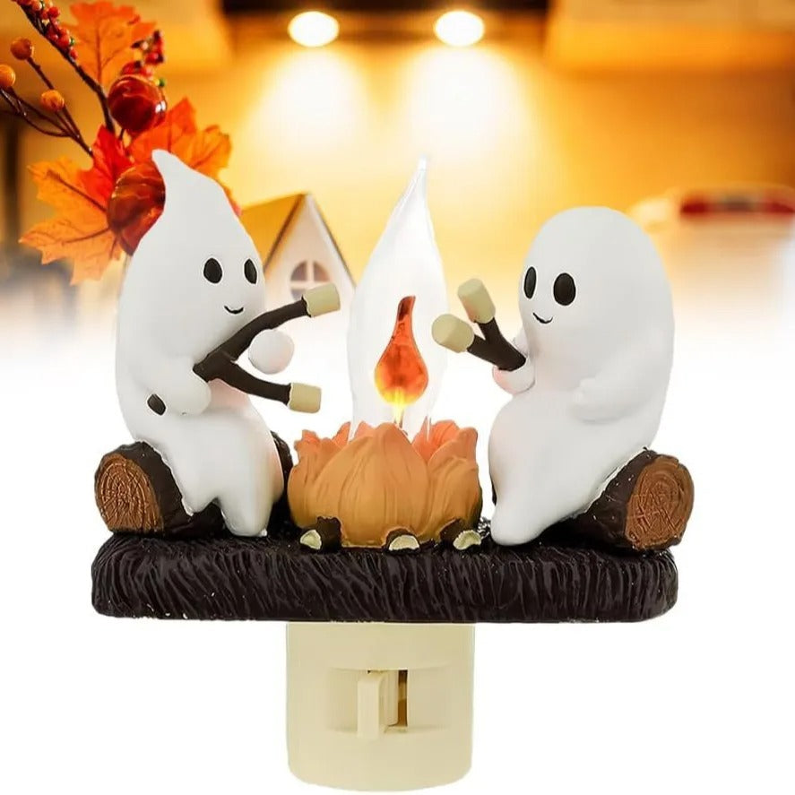 Ghost Campfire at Night